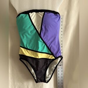 Anne Cole swimsuit geometric multi-colored resort wear